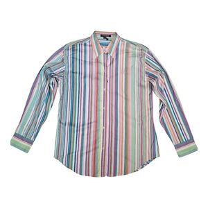 NWT Lauren Ralph Lauren Colorful Button Down Shirt Size Medium